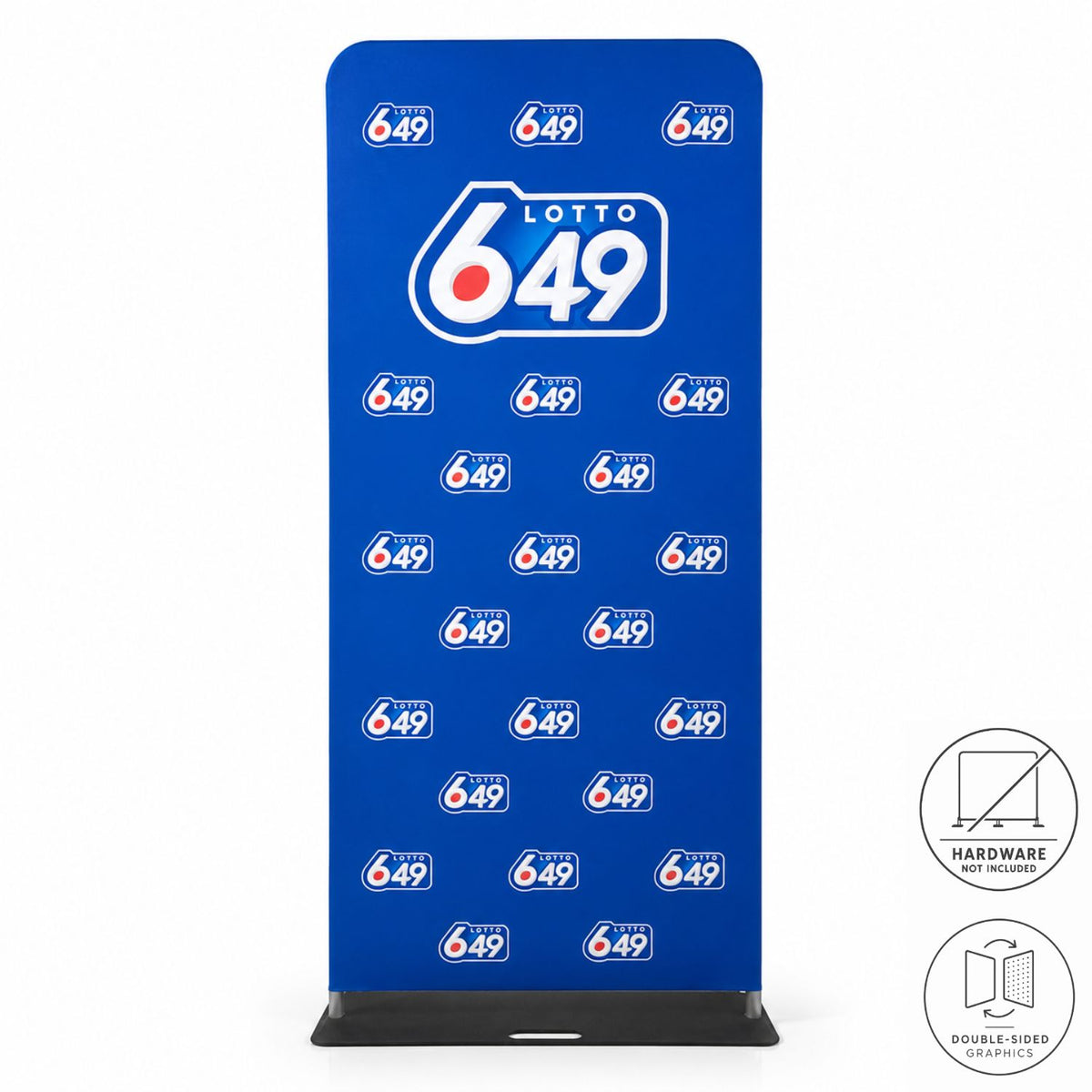 Replacement Graphics Double Sided 3'W x 90"H EuroFit Tension Fabric Slip on cover, NO SETUP