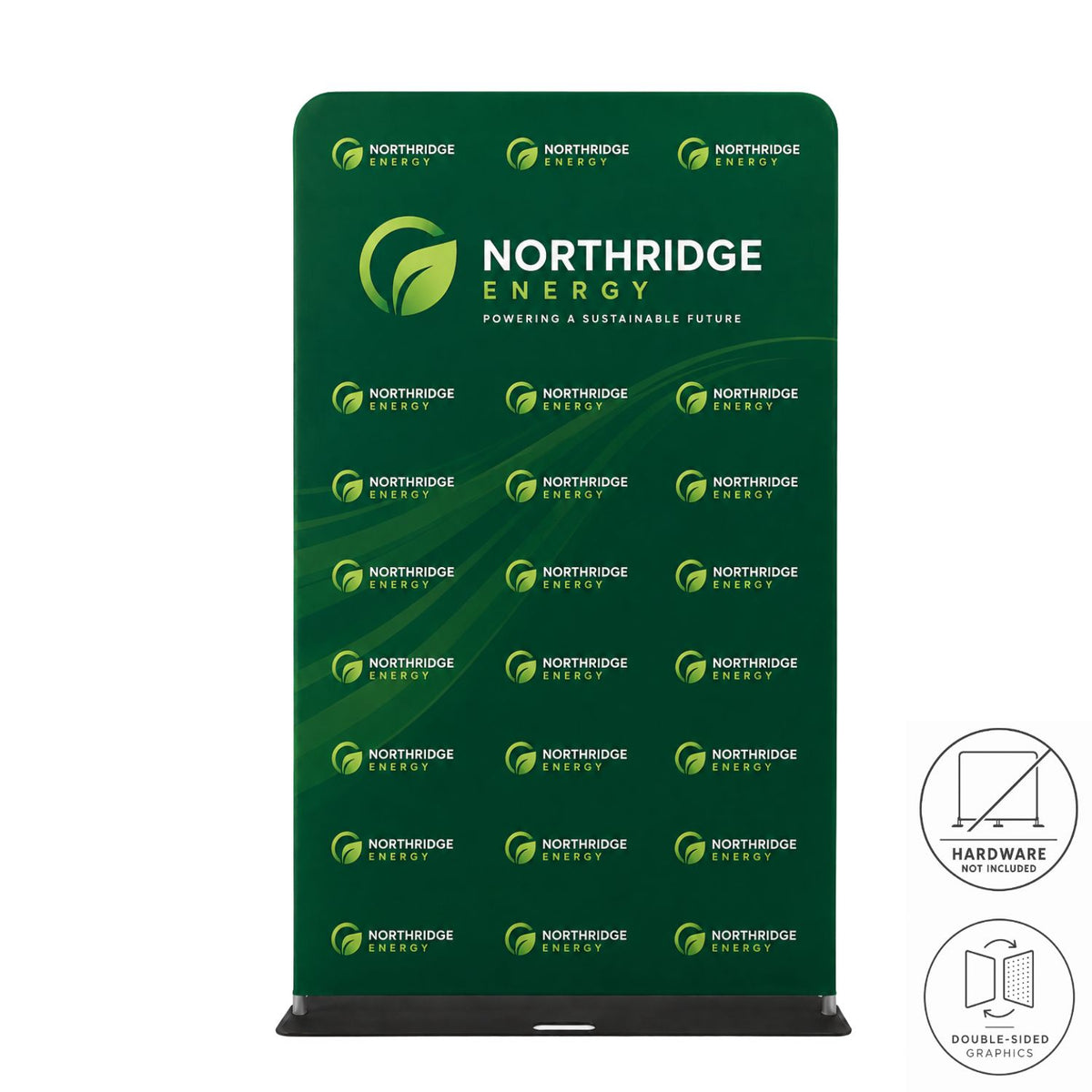 Replacement Graphics Double Sided 4'W x 90"H EuroFit Tension Fabric Slip on Cover, NO SETUP