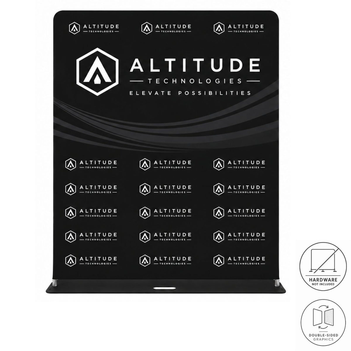 Replacement Graphics Double Sided 5'W x 90"H EuroFit Tension Fabric Slip on cover, NO SETUP