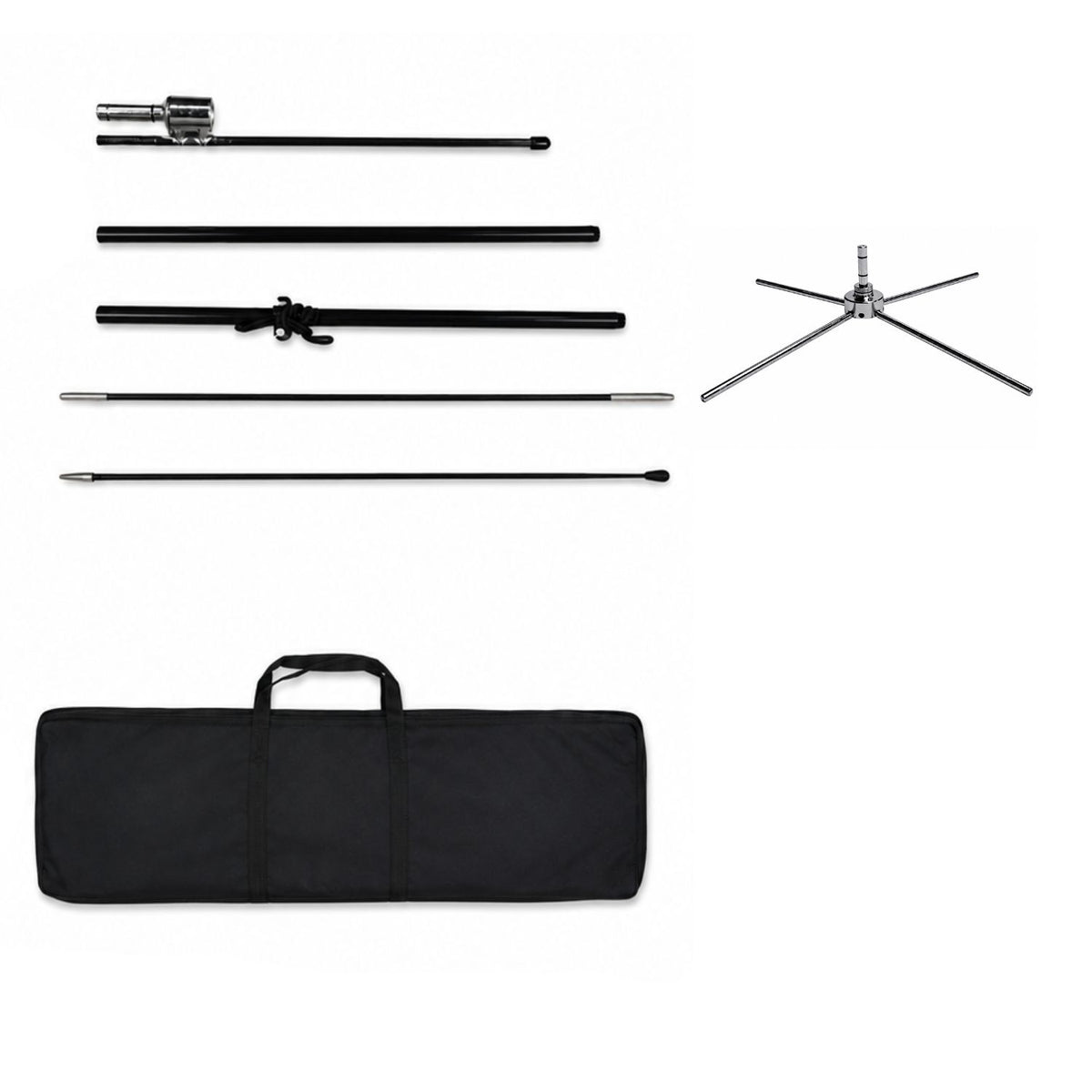 9' Small Tear Drop Flag Kit, Full Color Graphics Double Sided, Outdoor & Indoor base