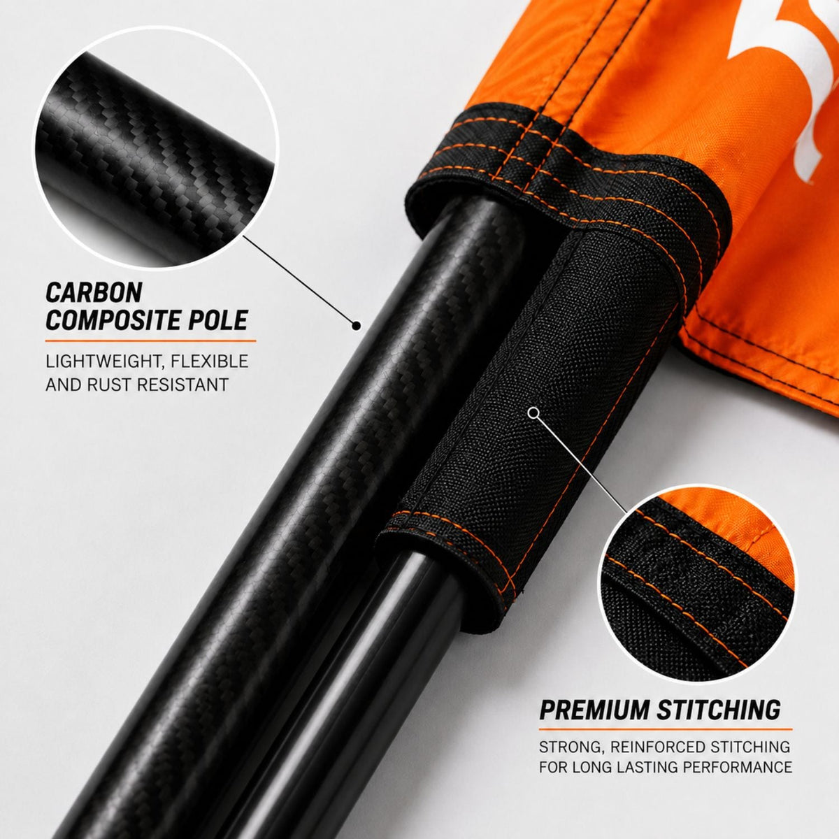 9' Small Tear Drop Flag Kit, Full Color Graphics Double Sided, Outdoor Spike base and Bag Included
