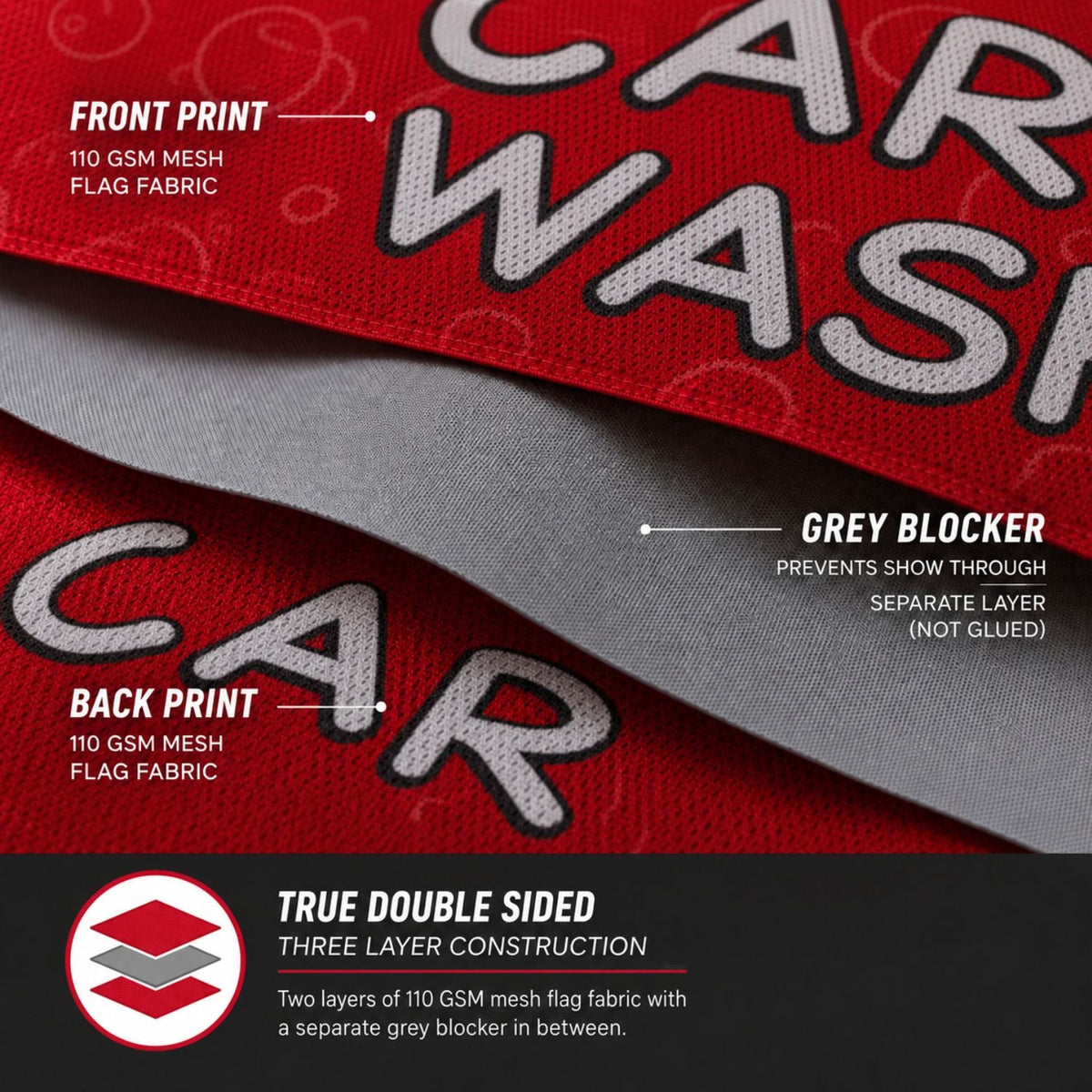 12' Medium Tear Drop Flag Kit, Full Color Graphics Double Sided, Outdoor Spike base and Bag Included