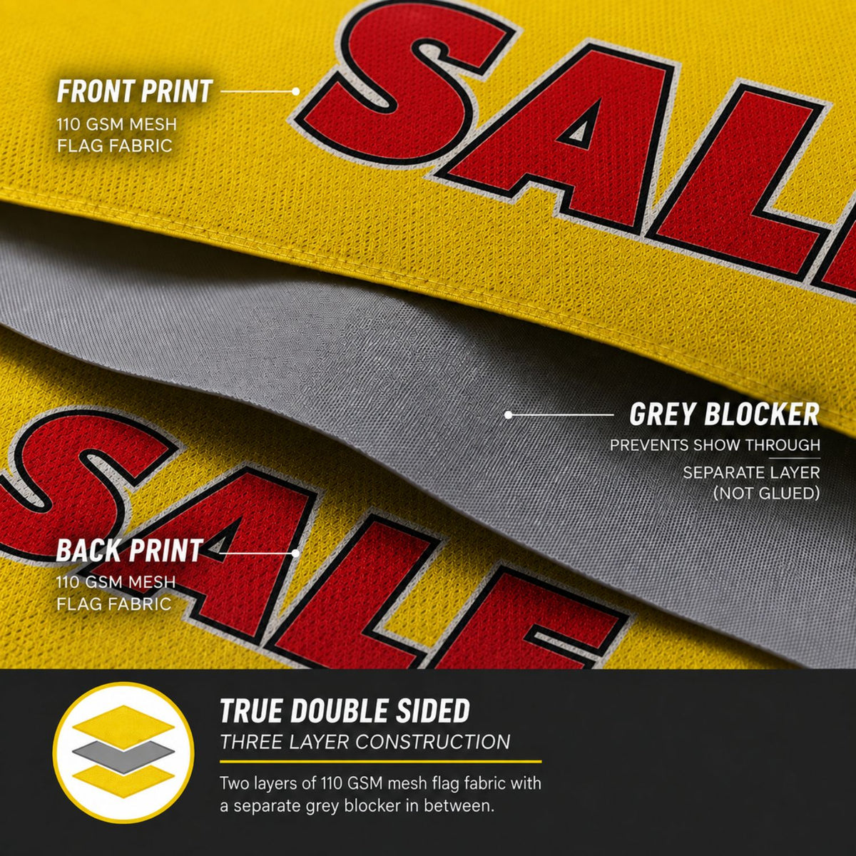 13.5' Large Tear Drop Flag Kit, Full Color Graphics Double Side, Outdoor Spike base, Indoor use