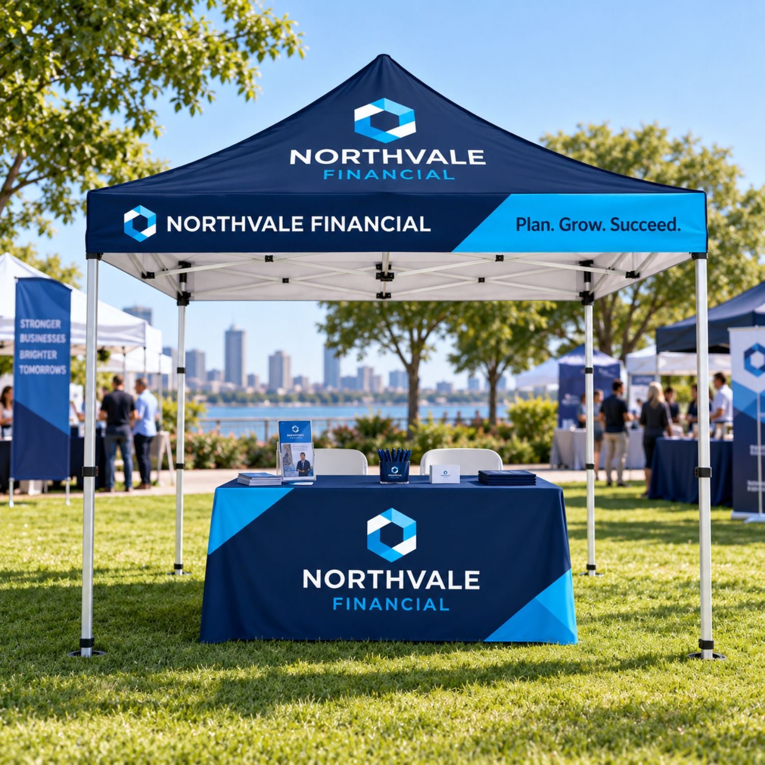 Event Package, 10' Premium sublimated Tent Kit and 6' Sublimated Box Fit Tablecloth