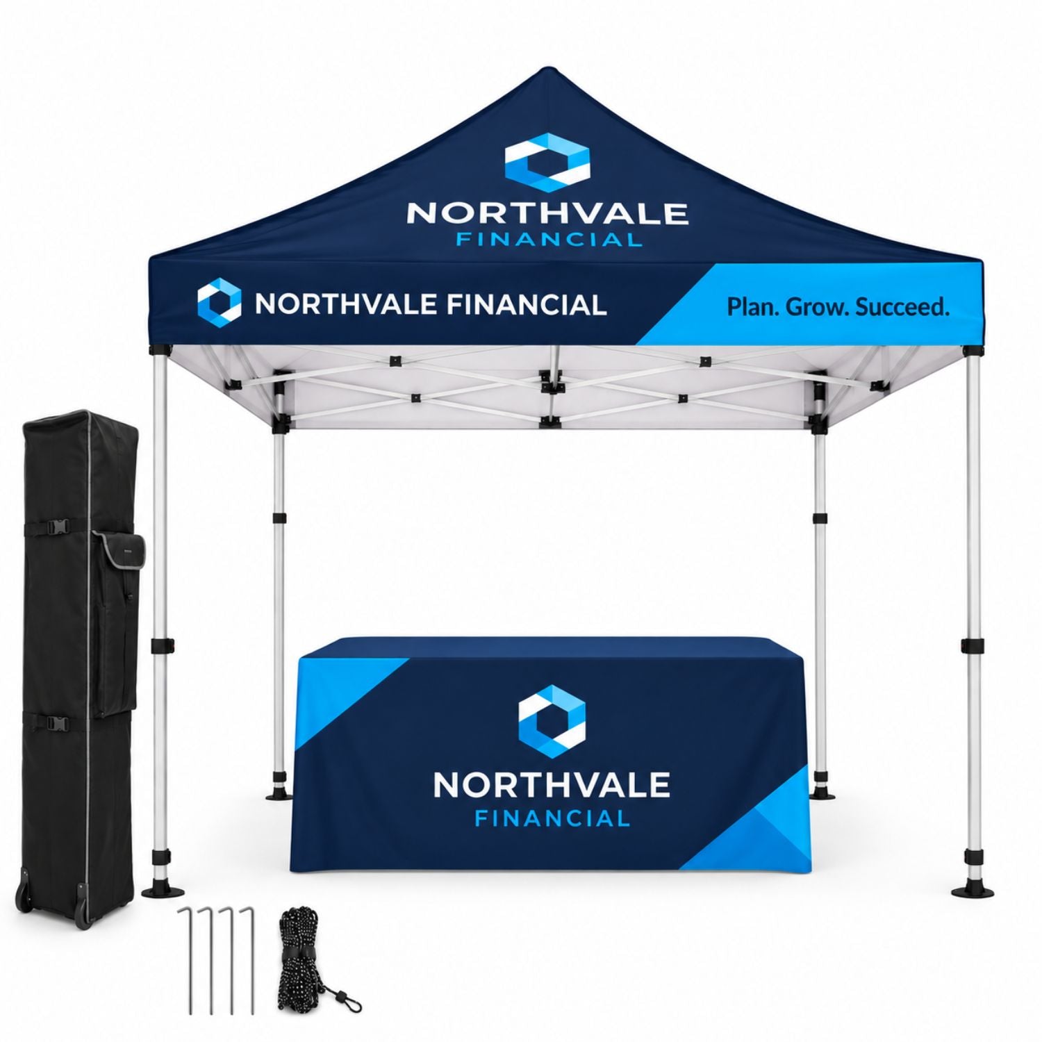 Event Package, 10' Premium sublimated Tent Kit and 6' Sublimated Box Fit Tablecloth