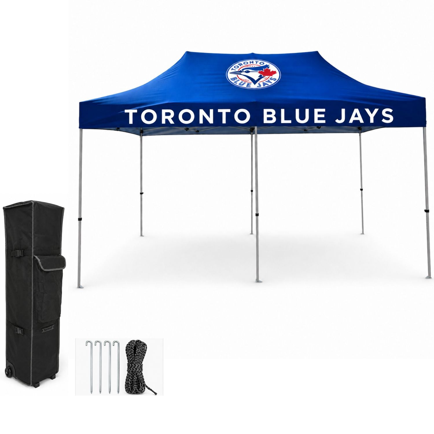 20' Premium Sublimated Tent Kit, Includes Premium 40mm Aluminum Frame, Canopy, Case, Grass Stake Kit