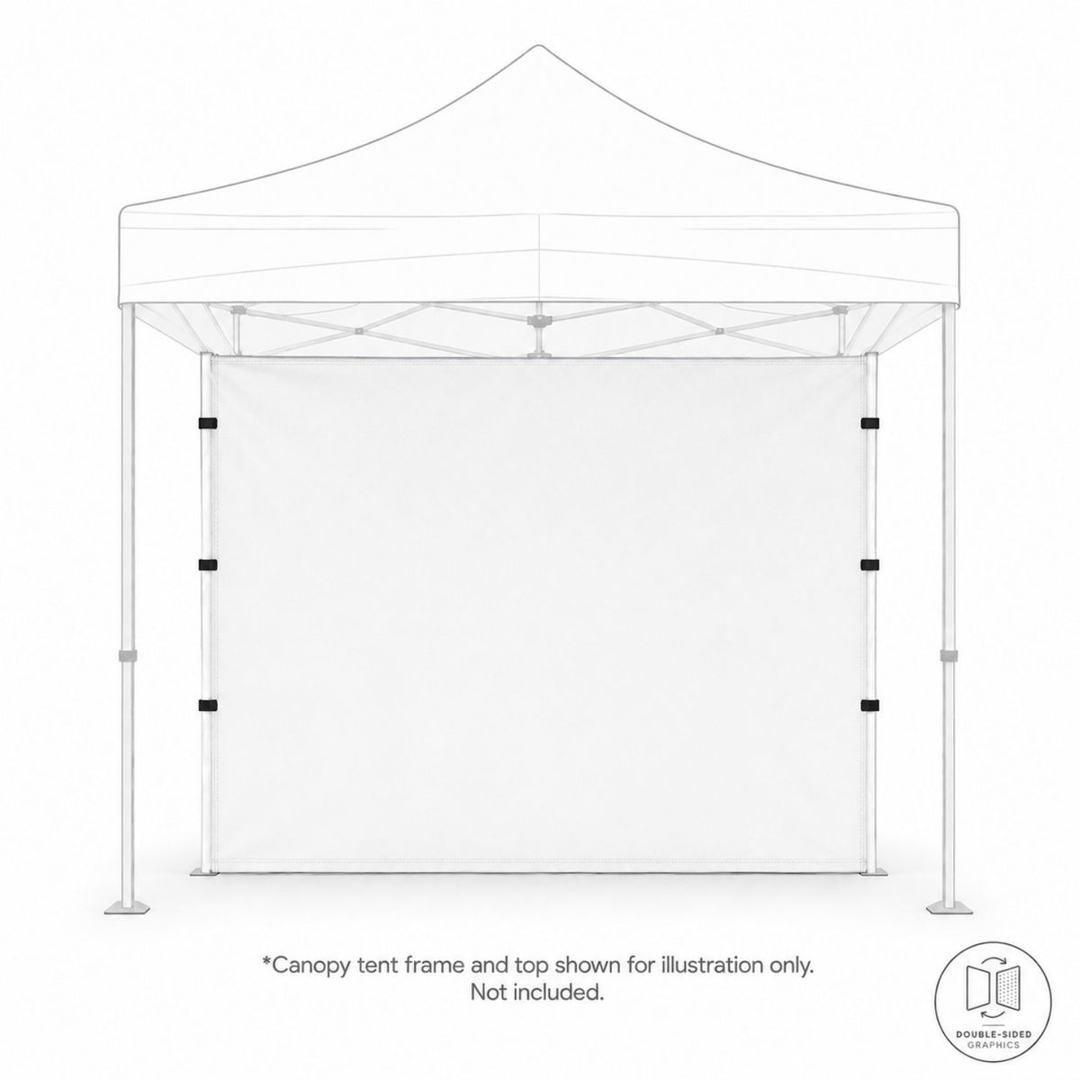 Privacy Wall for 10x10 Tent, White, Blank