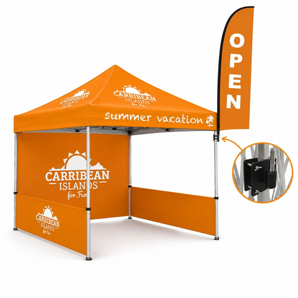 Advertising Flag Holder for Tents, hardware only.
