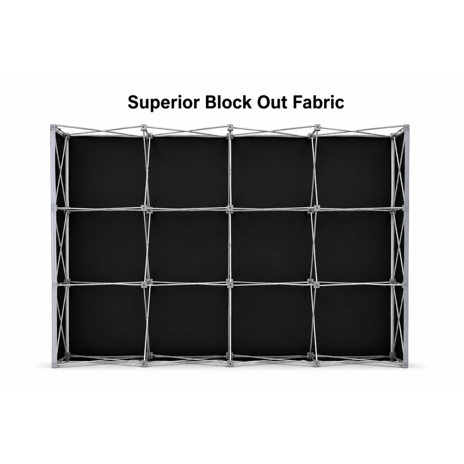 10' Straight Wall Full Height Tension Fabric Pop-up Display Kit, Superior Block Out Fabric