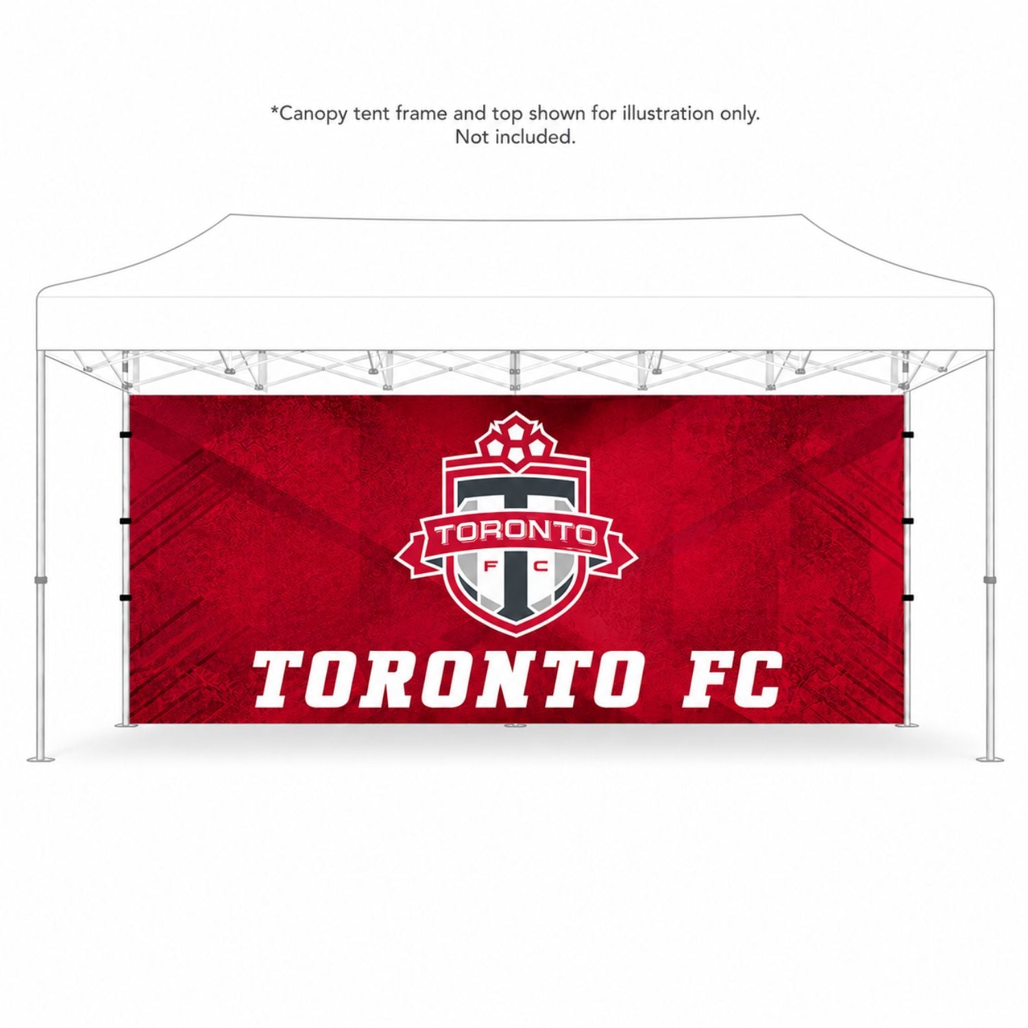 Full 15' Back Wall for 10x15 Tent Kit, Sublimated, Double Sided Print