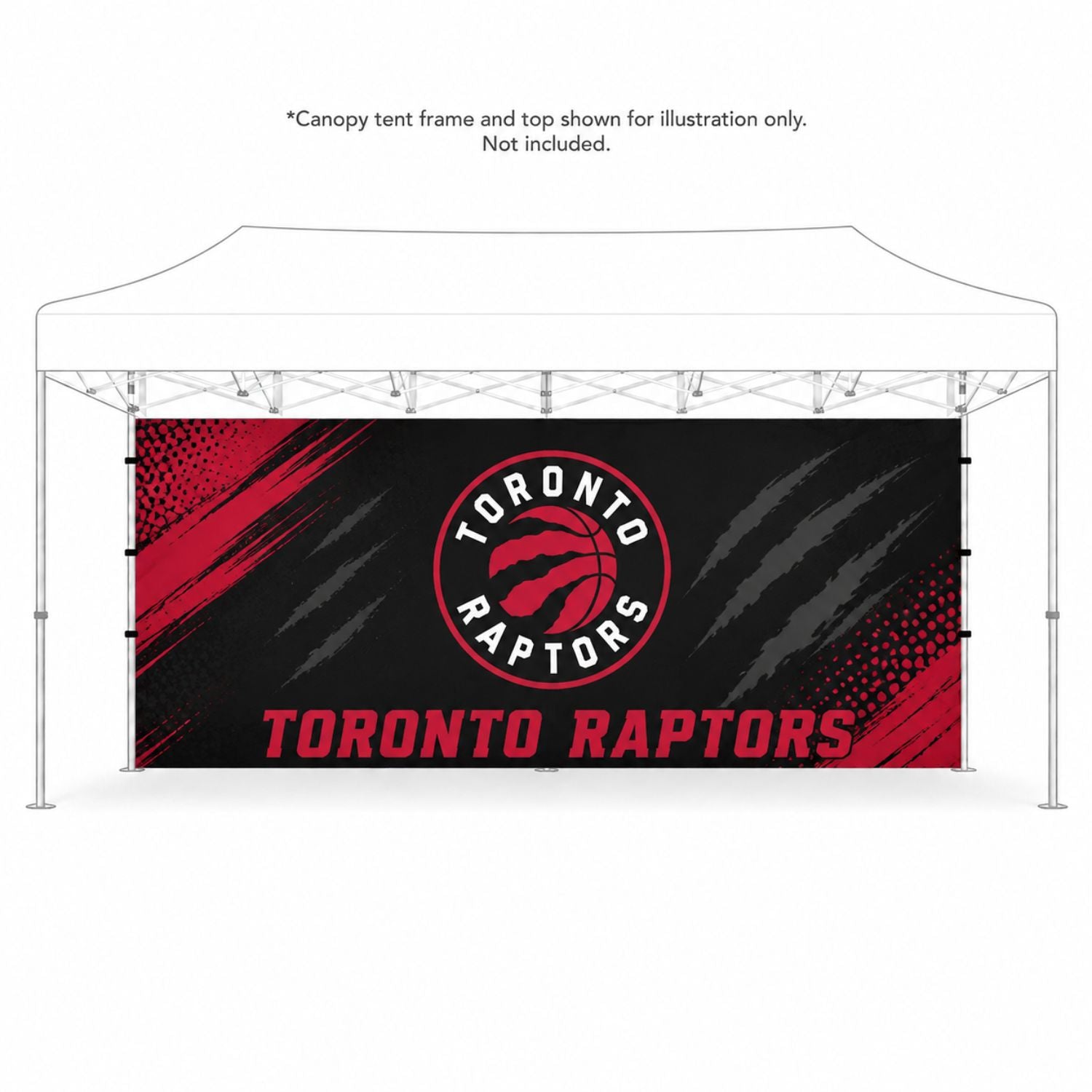 Full 15' Back Wall for 10x15 Tent Kit, Sublimated, Single Sided Print