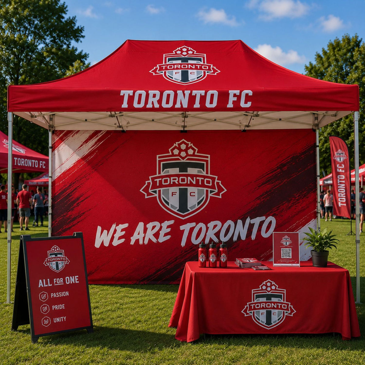 Full 15' Back Wall for 10x15 Tent Kit, Sublimated, Double Sided Print