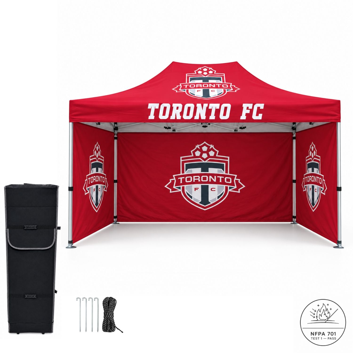 Full Privacy Tent Package, 15' Sublimated Tent kit, 3 single sided Full walls for back and 2 sides