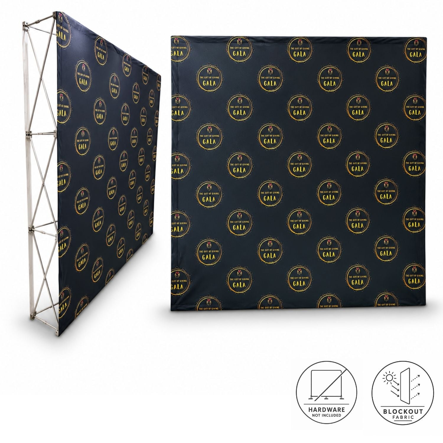 Replacement Graphics for 7.5' Straight Wall with Velcro on the back, Superior Block Out Fabric