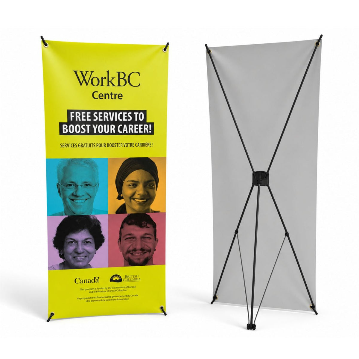 Tripod Banner with Graphics, 33.5x80, and Bag