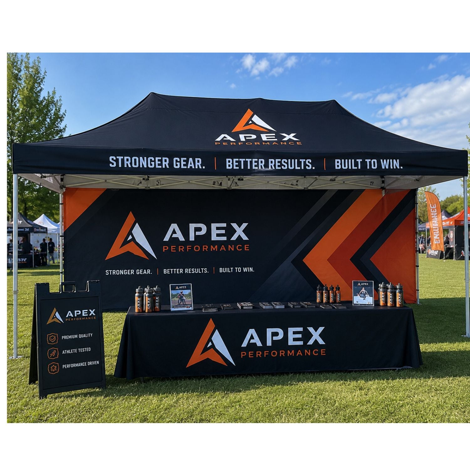 Full 20' Back Wall for 10x20 Tent Kit, Sublimated, Single Sided Print