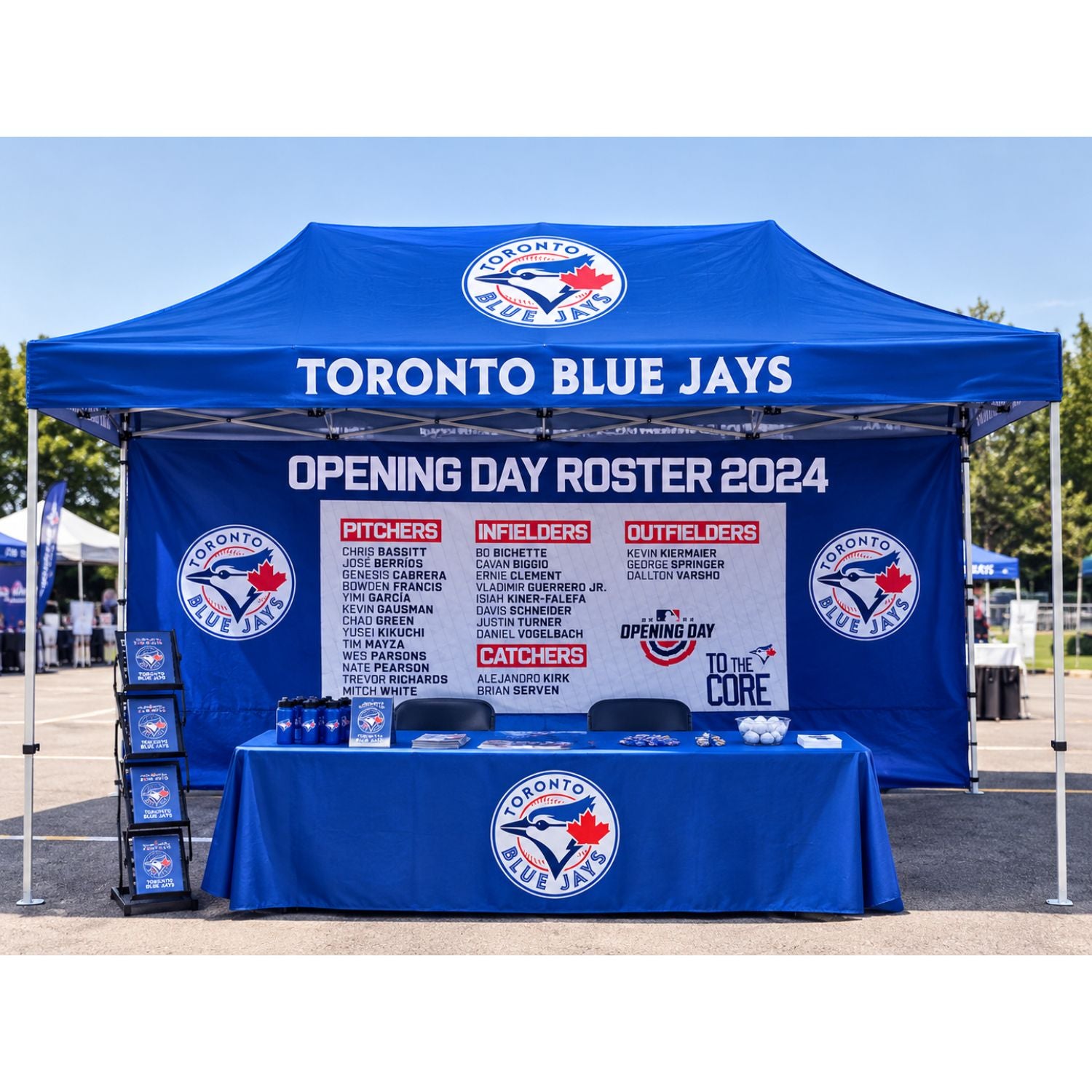 Full 20' Back Wall for 10x20 Tent Kit, Sublimated, Single Sided Print
