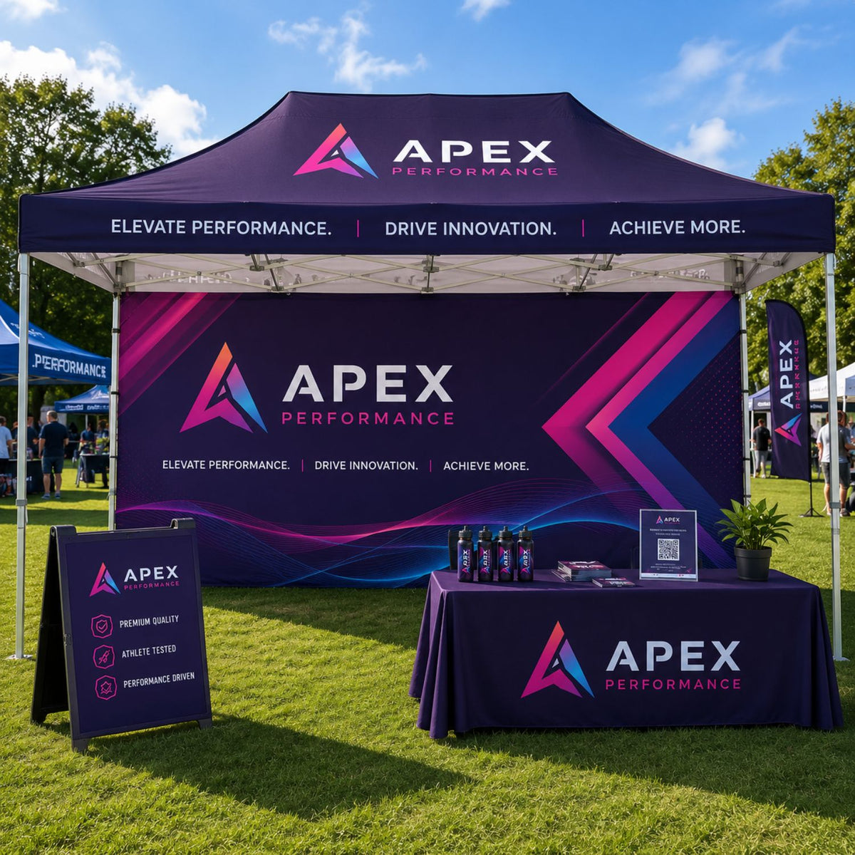 Full 20' Back Wall for 10x20 Tent Kit, Sublimated, Double Sided Print