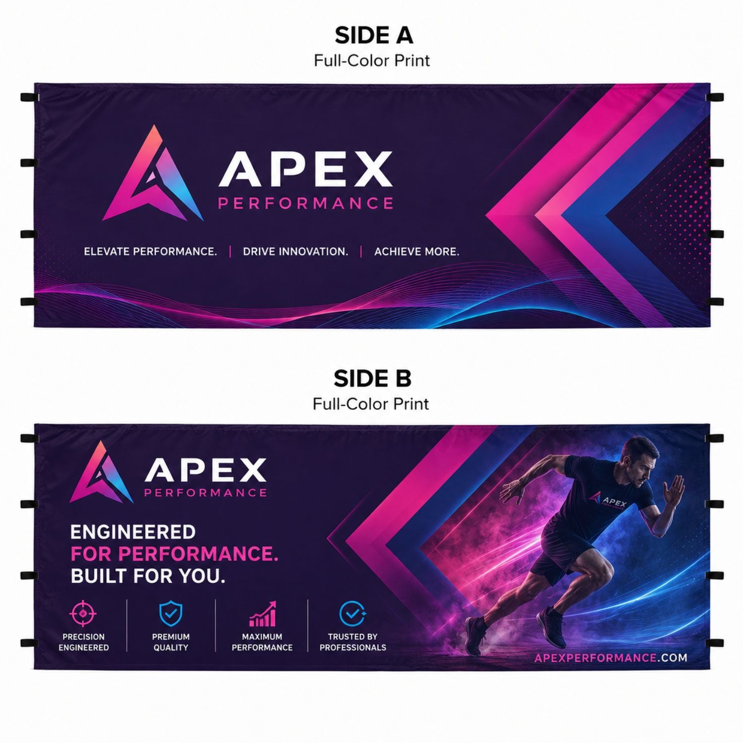 Full 20' Back Wall for 10x20 Tent Kit, Sublimated, Double Sided Print