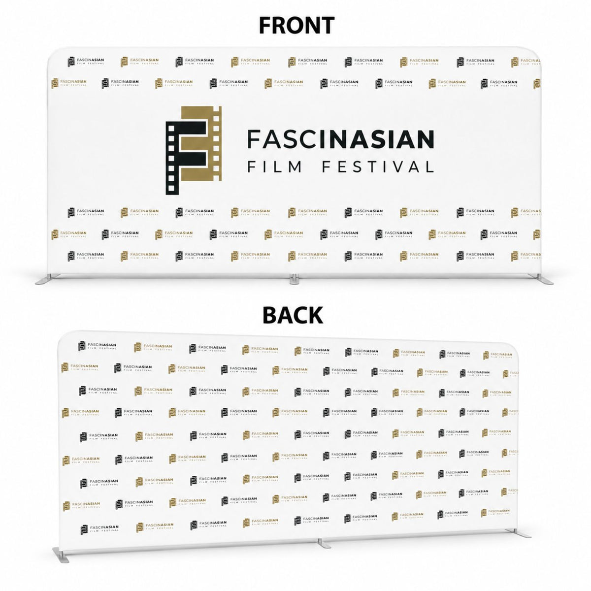 15'W x 8'H EuroFit Tension Fabric Straight Wall Display Kit, Double Sided Graphics, NO SETUP CHARGE