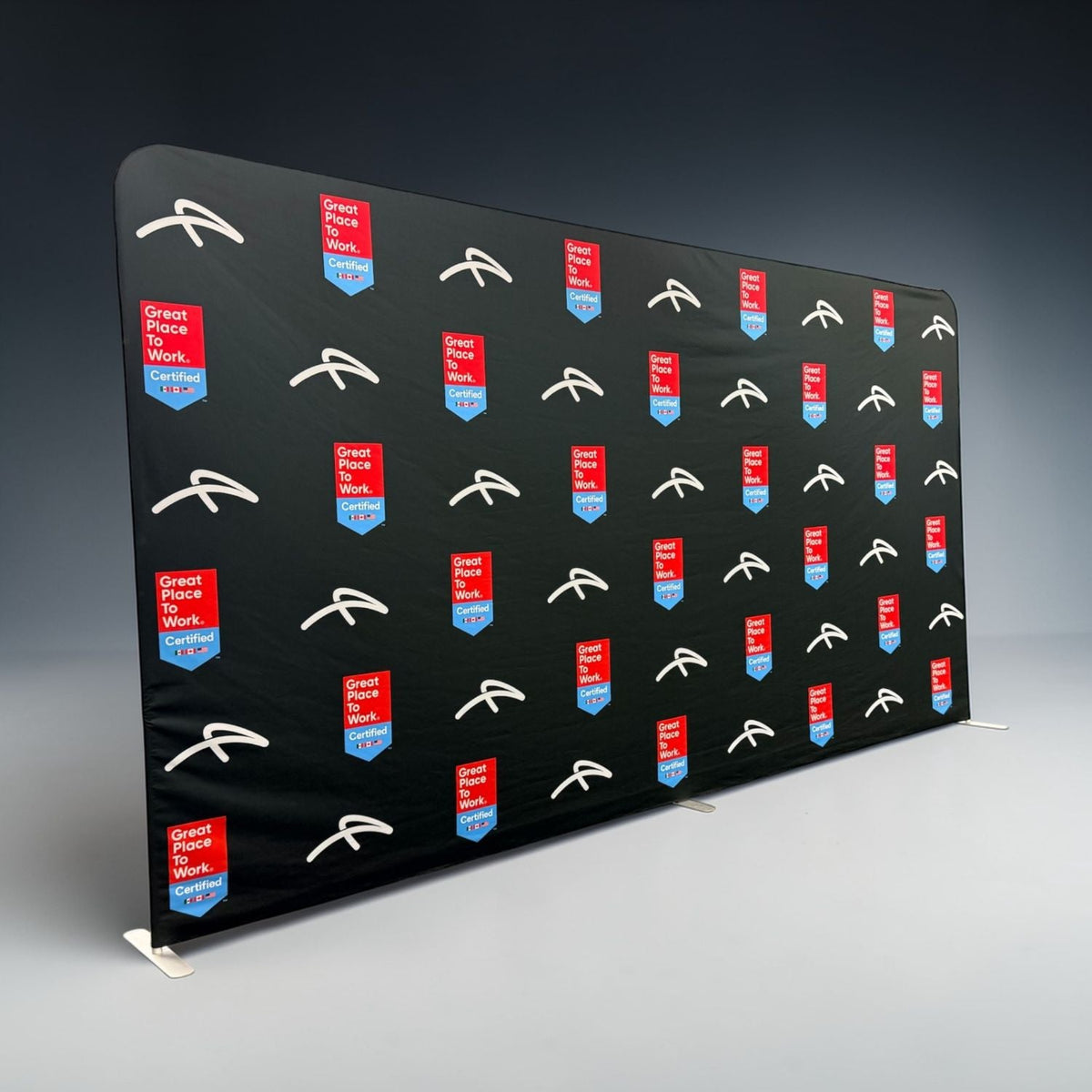 15'W x 8'H EuroFit Tension Fabric Straight Wall Kit, Double Sided Graphics, Superior Blockout Fabric