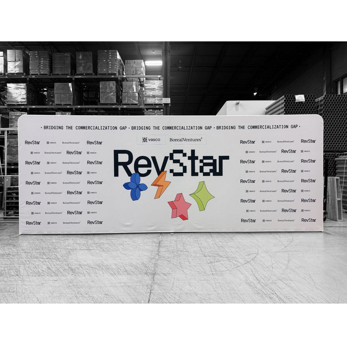 20'W x 8'H EuroFit Tension Fabric Straight Wall Display Kit, Double Sided Graphics, NO SETUP CHARGE