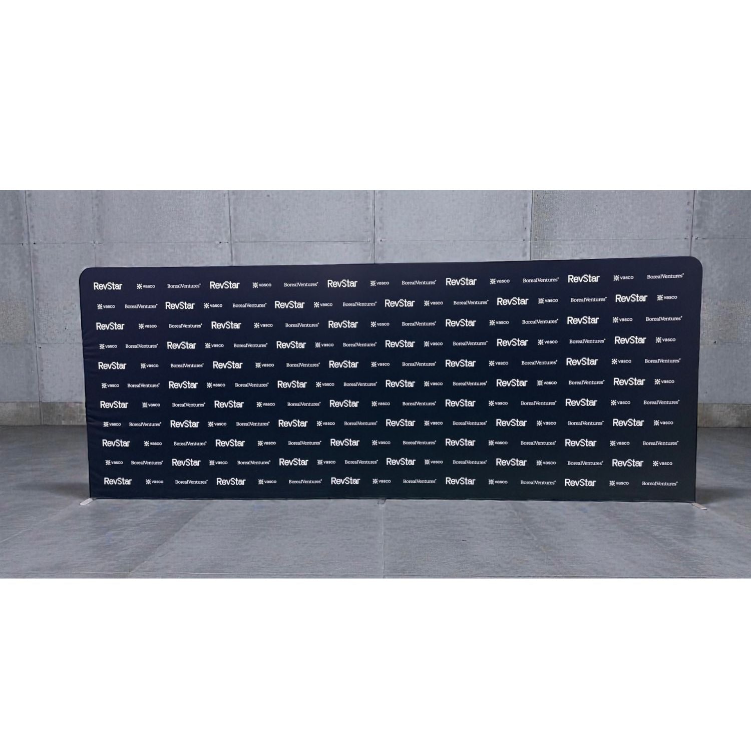 20'W x 8'H EuroFit Tension Fabric Straight Wall Display Kit, Double Sided Graphics, NO SETUP CHARGE