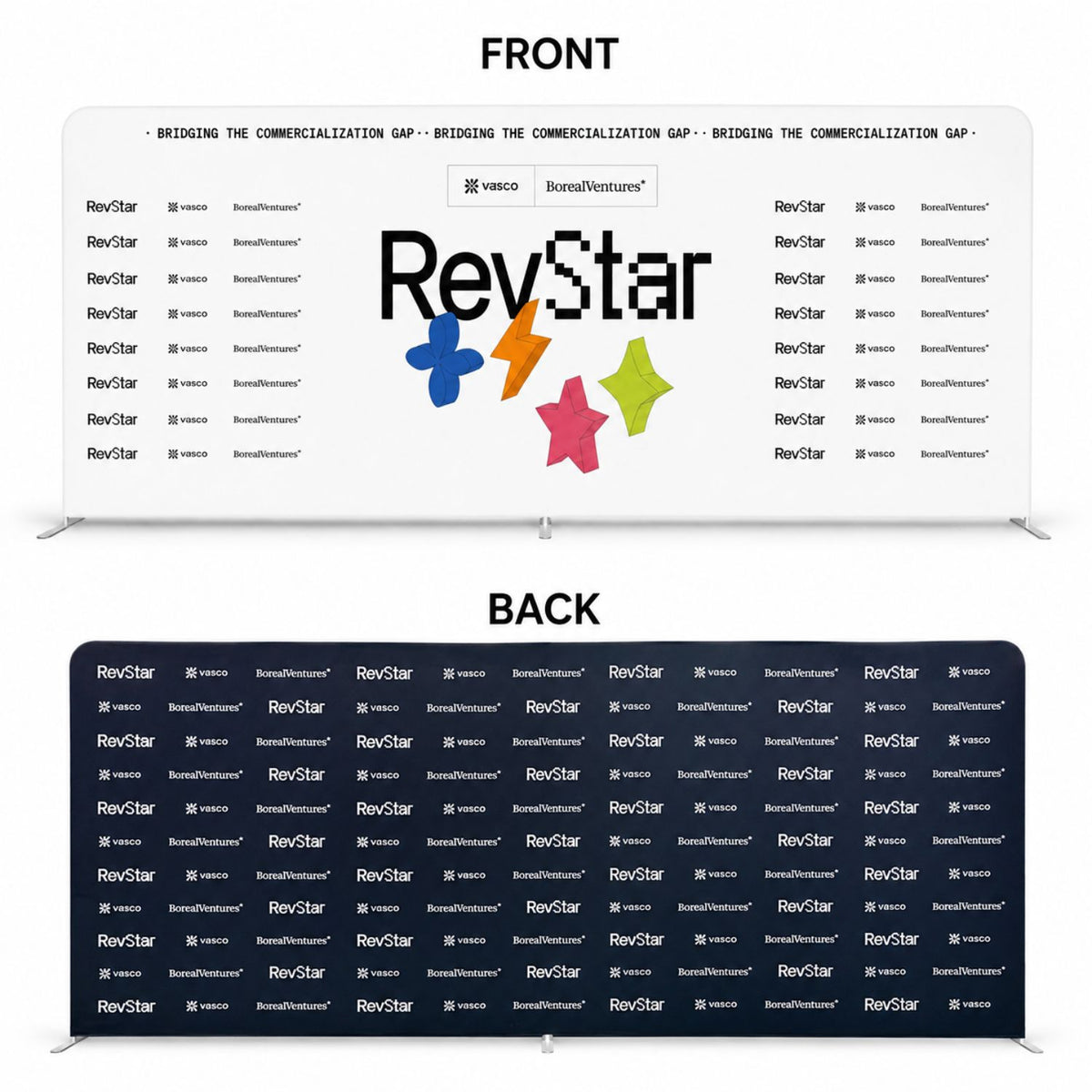 20'W x 8'H EuroFit Tension Fabric Straight Wall Display Kit, Double Sided Graphics, NO SETUP CHARGE