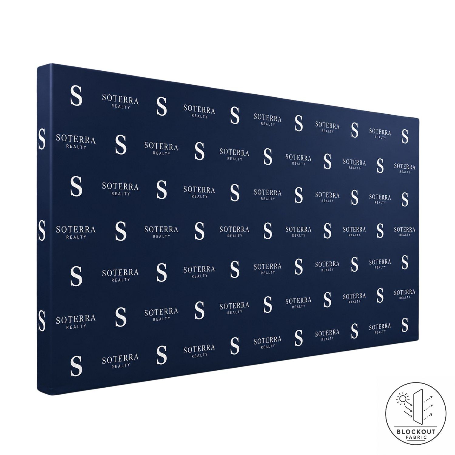 15' Straight Wall Tension Fabric Pop-up Display Kit with Wrap End Caps, Superior Block Out Fabric