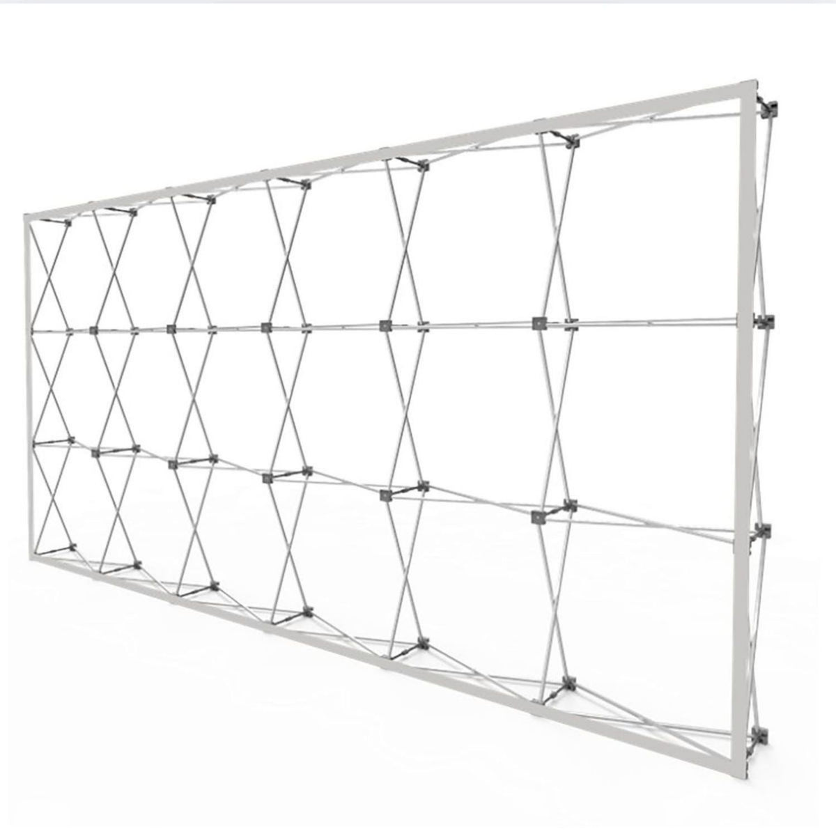 15' Wide Straight Wall Popup Display Hardware Only, Frame and Case. Graphics are not included.