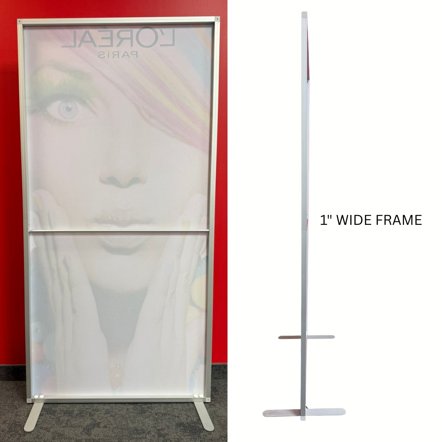 Frontlit SEG Fabric Banner Stand and bag, 40" x 80", NO SETUP CHARGE