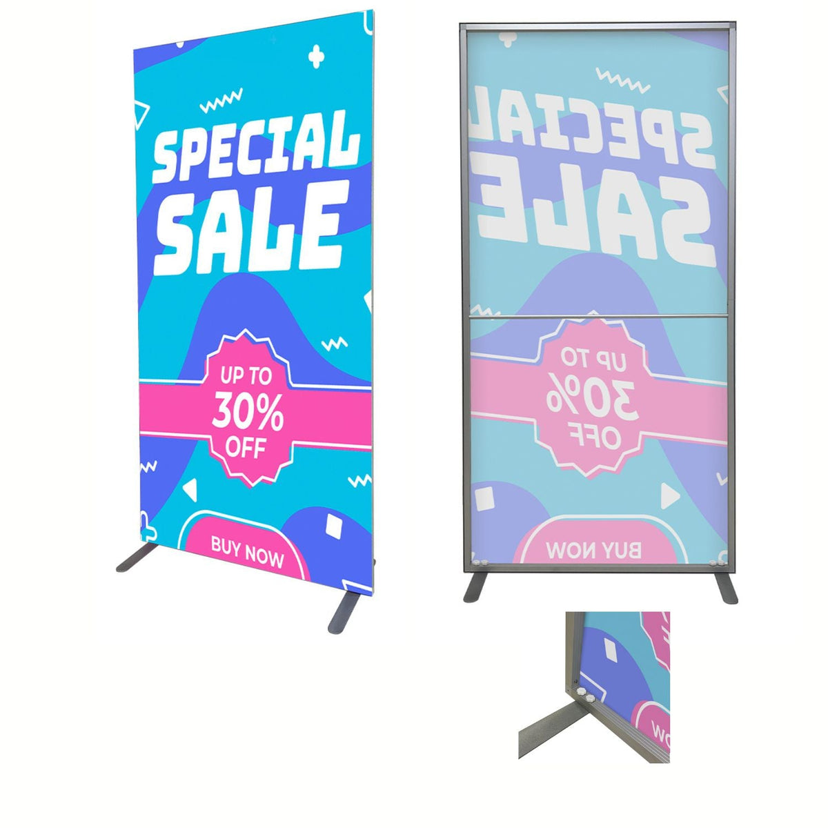 Frontlit SEG Fabric Banner Stand and bag, 40" x 80", NO SETUP CHARGE