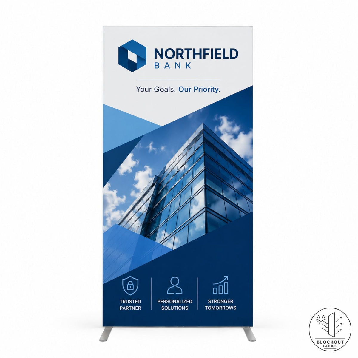 Frontlit SEG Fabric Banner Stand and bag, 40" x 80", Superior Block Out Fabric, NO SETUP CHARGE