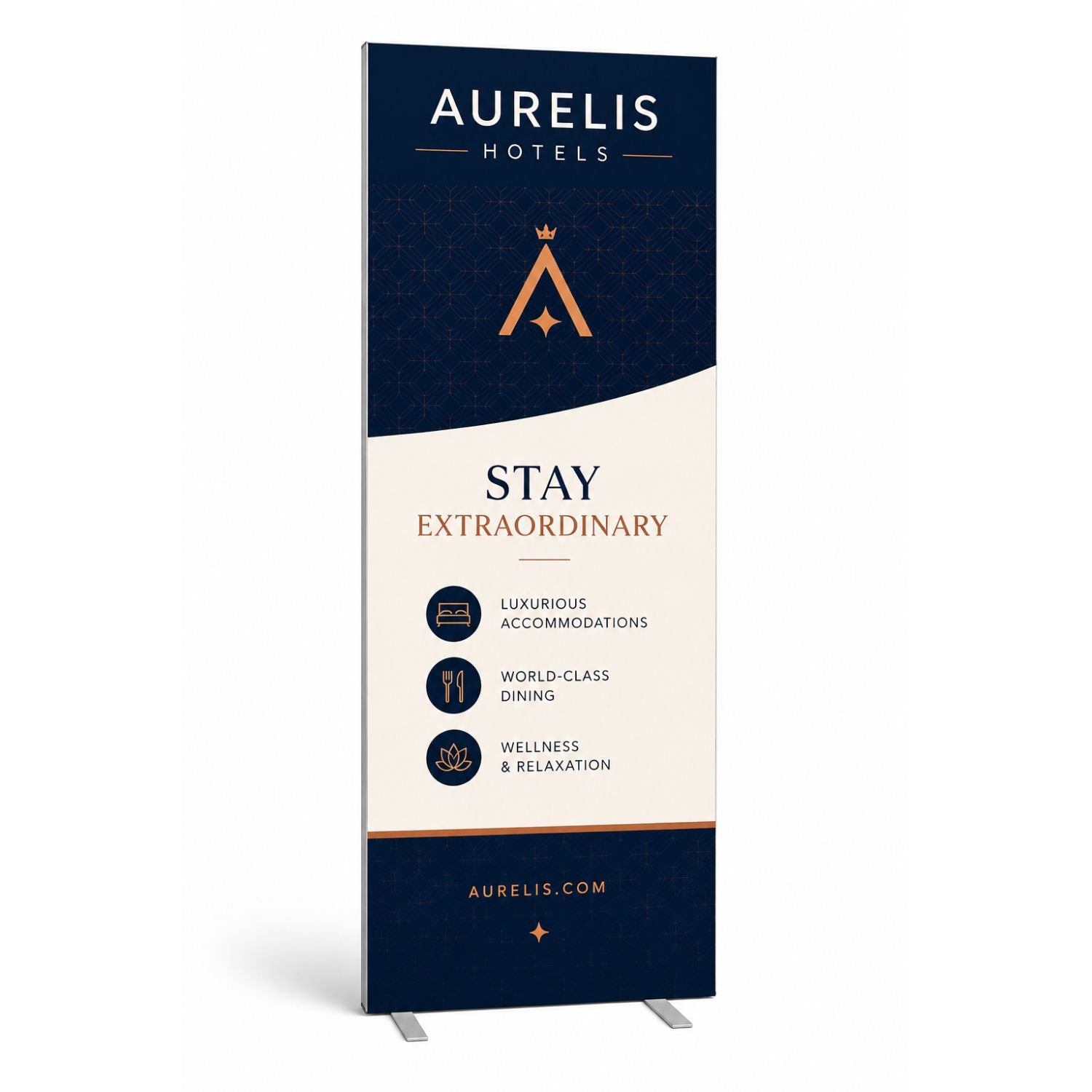 Frontlit SEG Fabric Banner Stand and Bag, 40" x 96", Superior Block Out Fabric, NO SETUP CHARGE