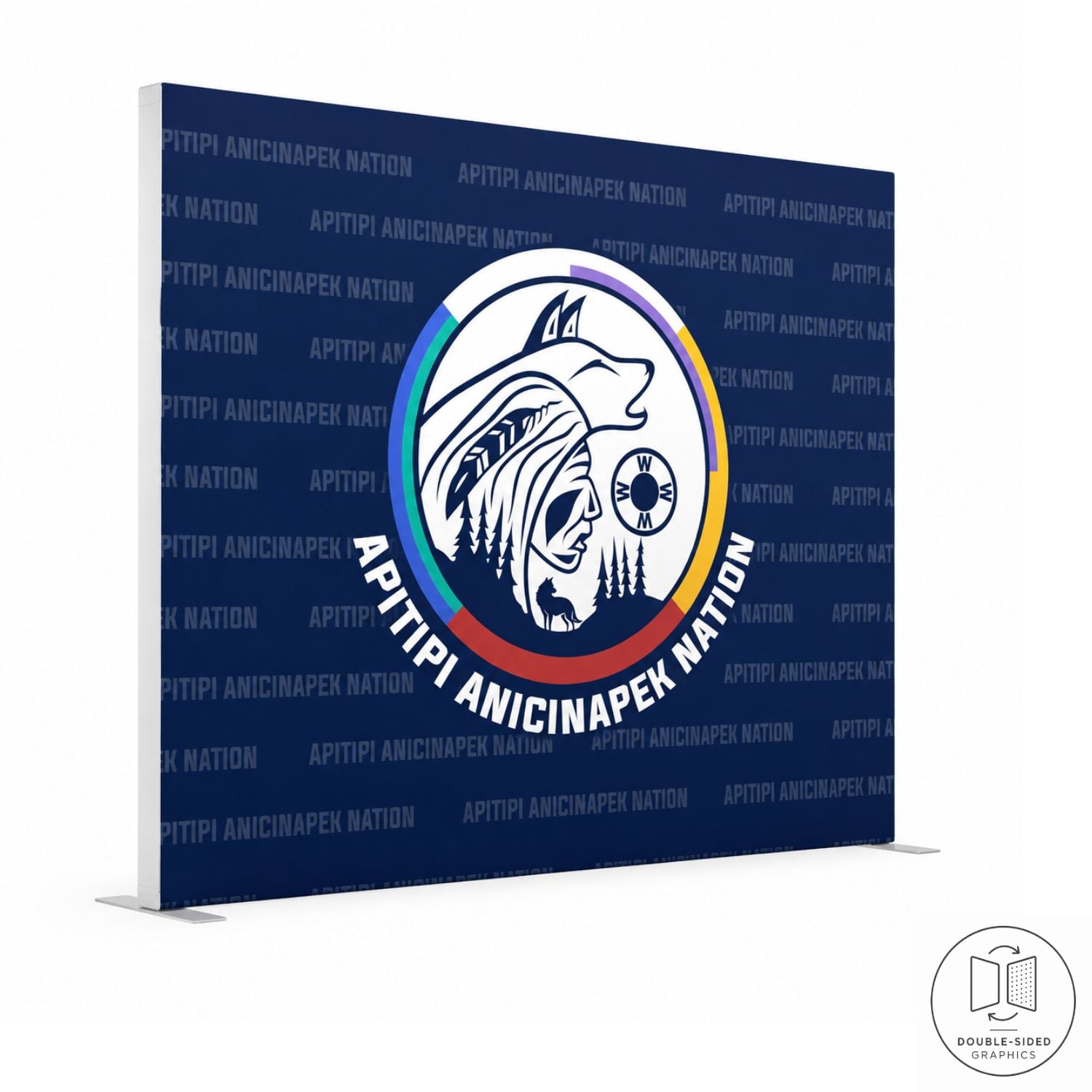 Frontlit SEG Fabric Floor Wall Kit, 10'x8', includes 2 single sided graphics, NO SETUP CHARGE