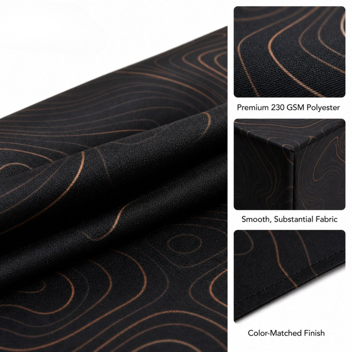 Sublimated PREMIUM Box Style Fitted Table Cloth for 6' Table, Premium Fabric, 4 sided, Closed Back