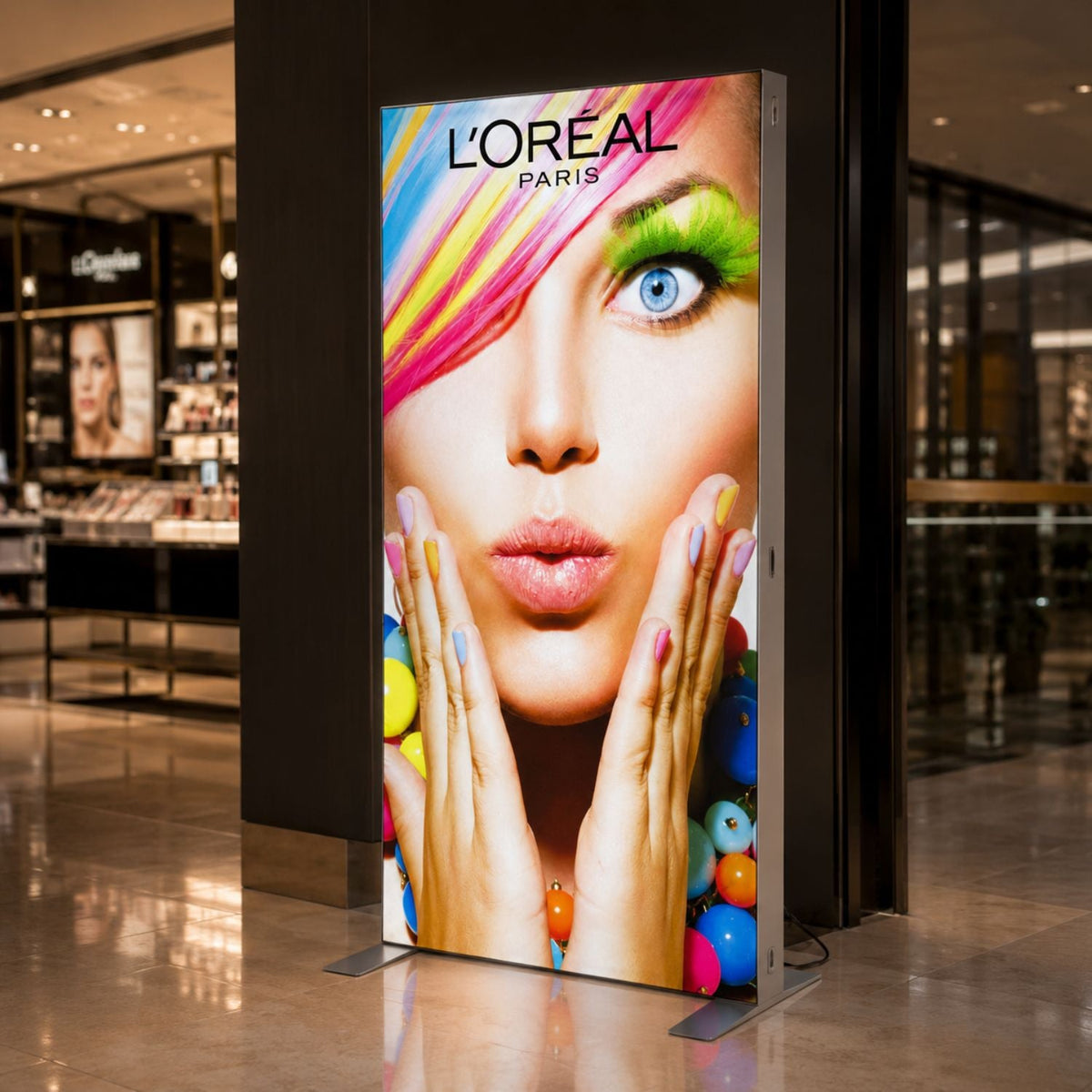 Backlit LED Light Box SEG Floor Display Banner Kit, 40" x 80", NO SETUP CHARGE