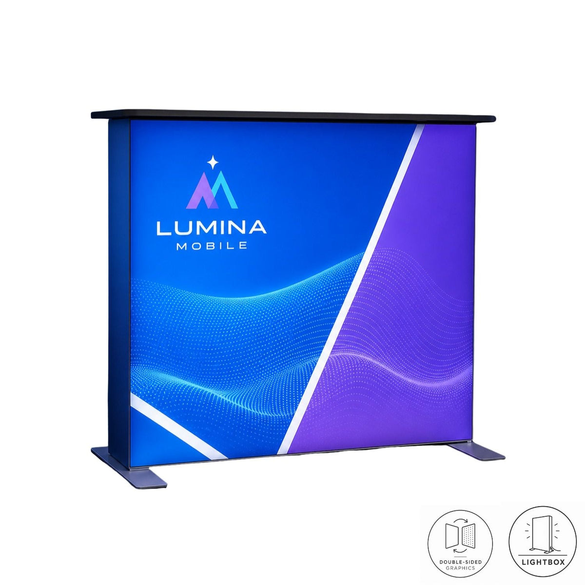 Backlit LED Light Box SEG Floor Counter Kit and bag, NO SETUP CHARGE