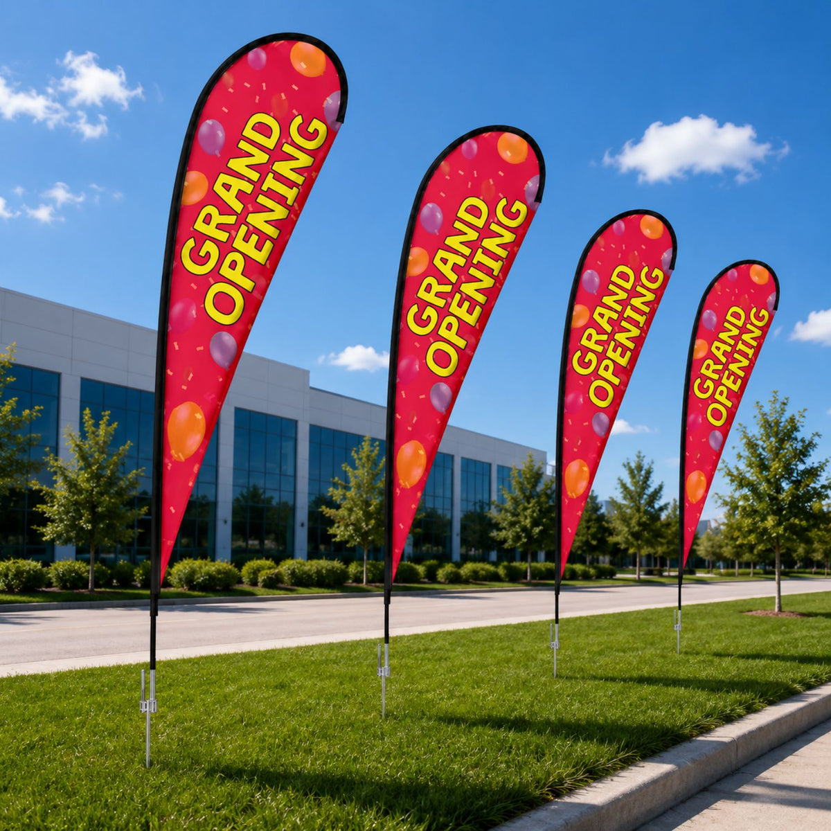 Replacement Flag for 16' X-Large Tear Drop Flag Kit, Full Color Graphics Double Sided