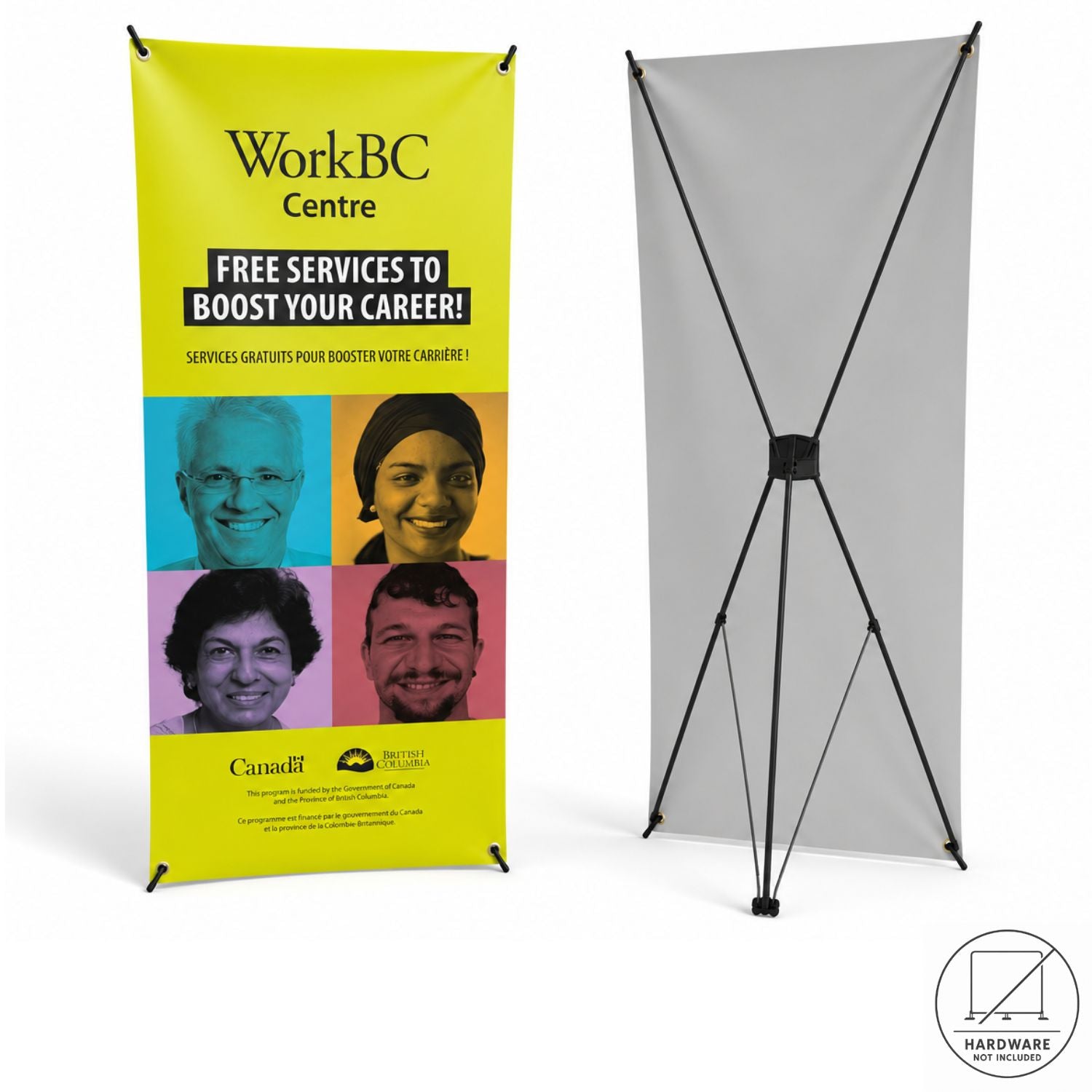 Replacement Graphics Only, 33.5x80, for Tripod Banner DP788, Anti-Reflective, NO SETUP CHARGE