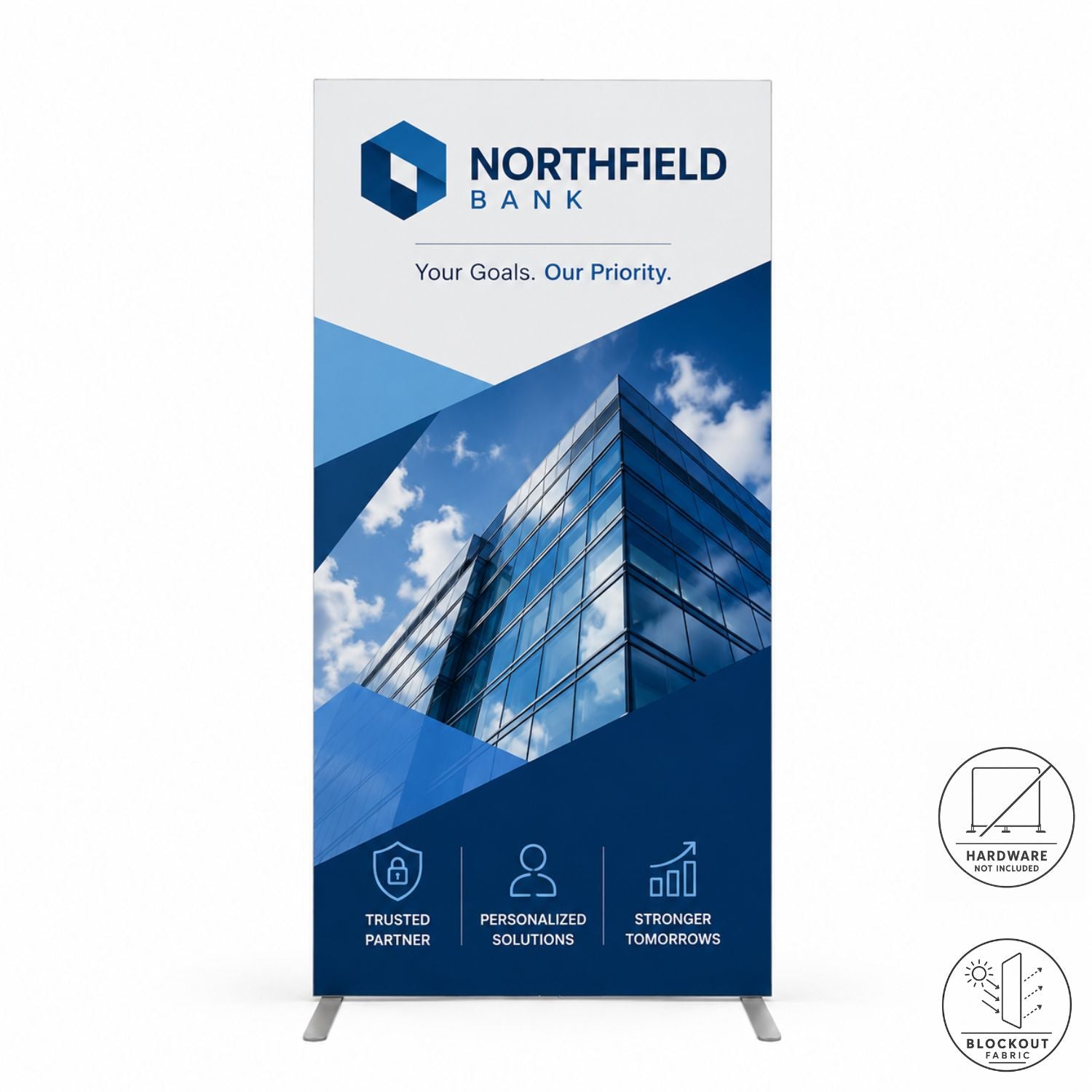 Replacement Graphics One sided for Frontlit SEG Fabric Banner, 40" x 80", Superior Block Out Fabric