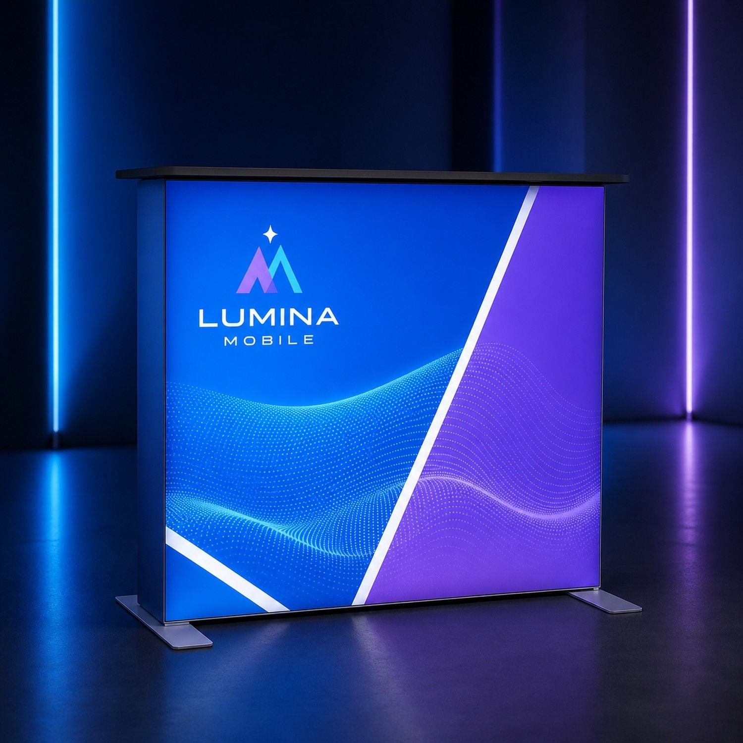 Replacement Graphics one side only for Backlit LED Light Box SEG Floor Counter Kit, NO SETUP CHARGE
