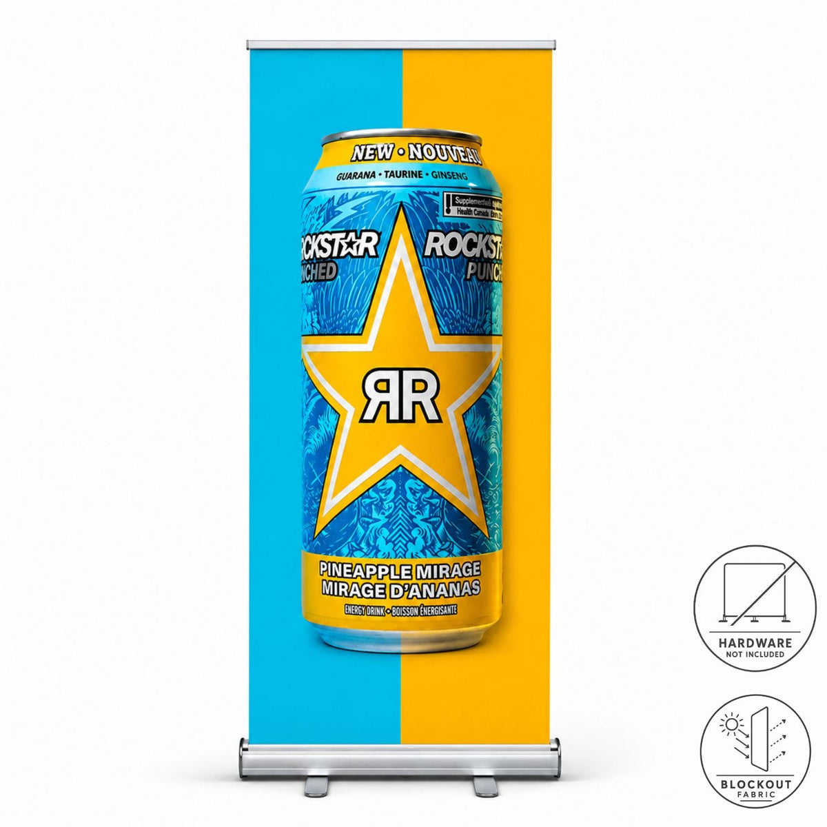 Replacement Graphics, 33.5x79, for Premium Retractable Pull Up Banner, Superior Block Out Fabric