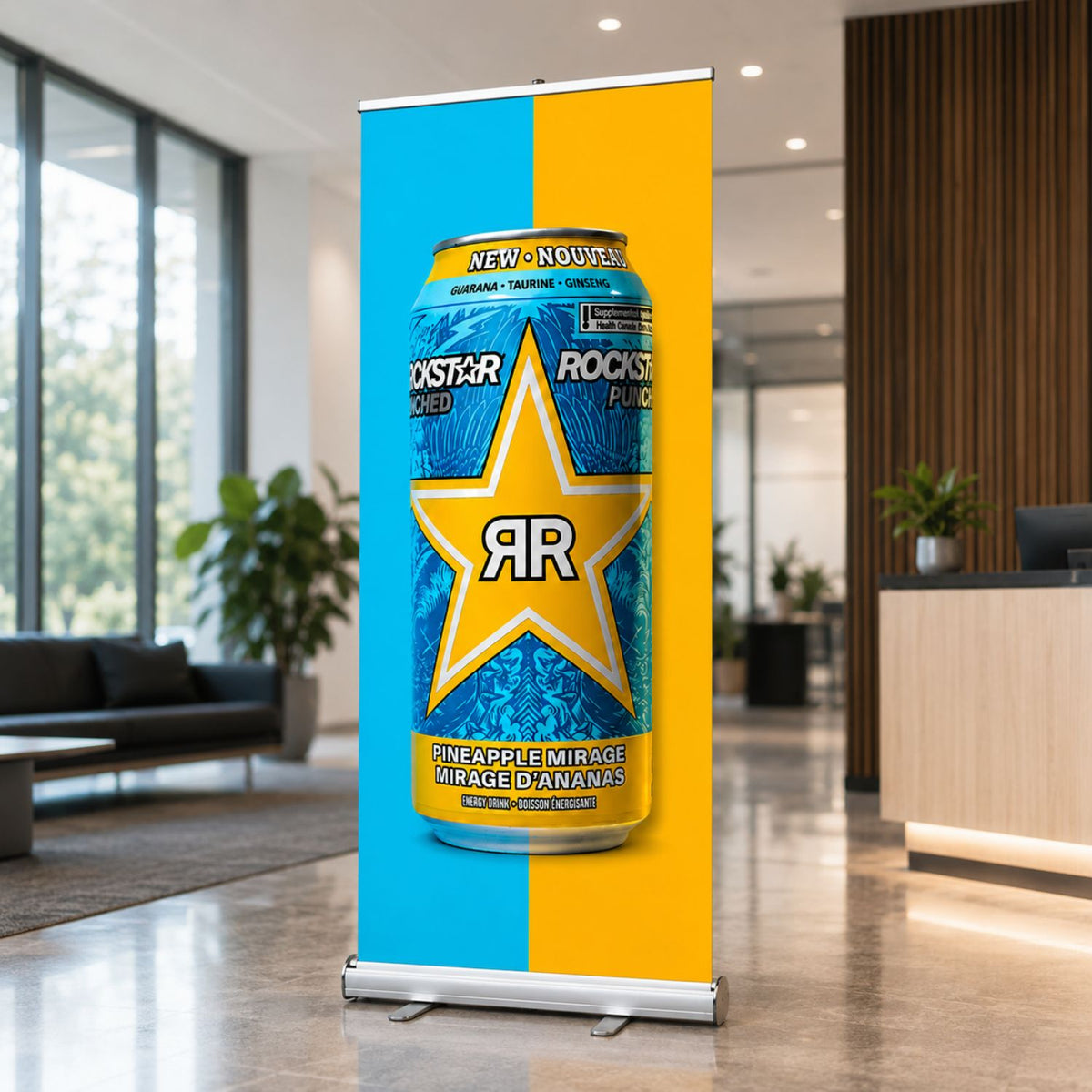 Replacement Graphics, 33.5x79, for Premium Retractable Pull Up Banner, Superior Block Out Fabric