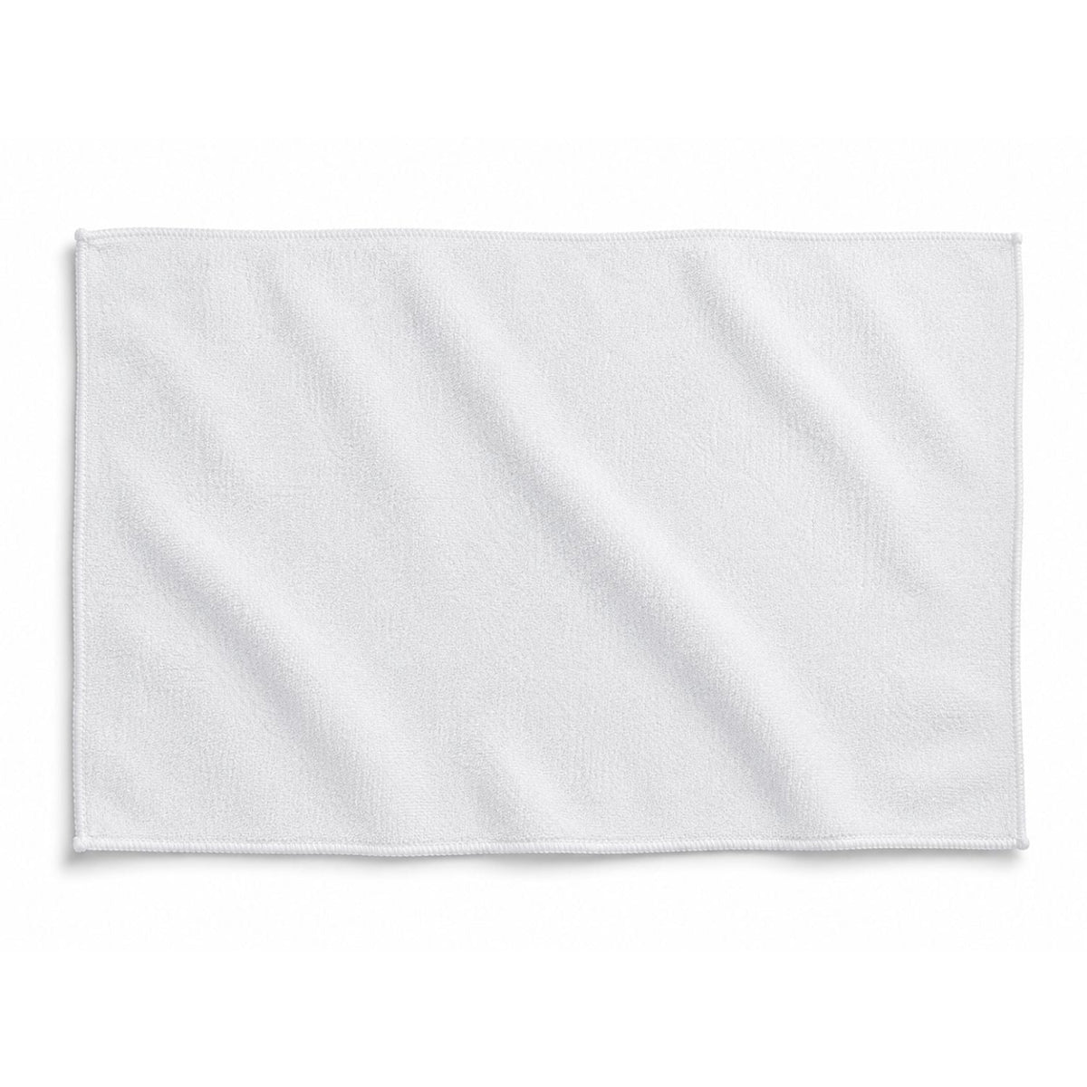 Toalla de rally de microfibra blanca Dri-Lite de felpa para patrocinio, 12x18, solo en blanco