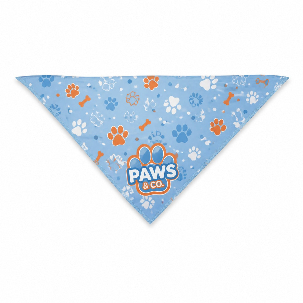Small Dog Bandana, 14x14x20, Stitched Edges, Sublimated Edge to Edge (Decorated in Canada)