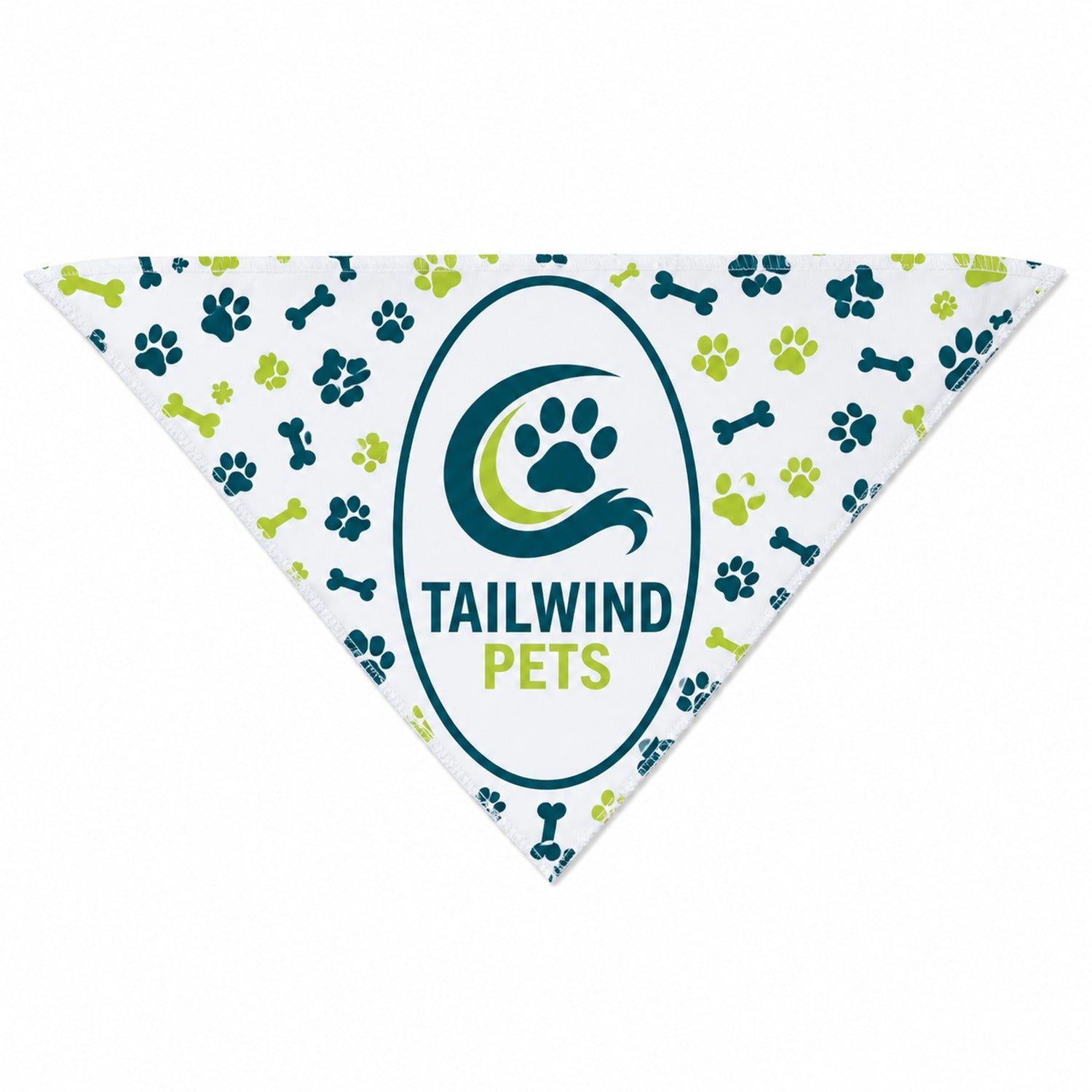 Large Dog Bandana, 32x22x22, Stitched Edges, Sublimated Edge to Edge (Decorated in Canada)