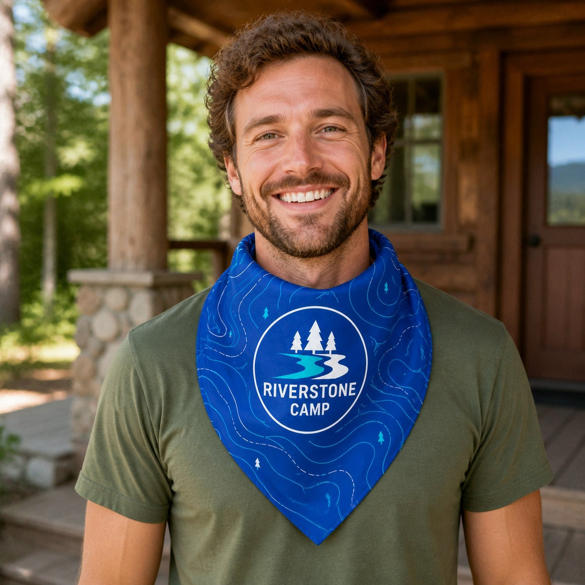 Oversize Bandana, 27x27, Sublimated Edge to Edge 1 side (Made in Canada)