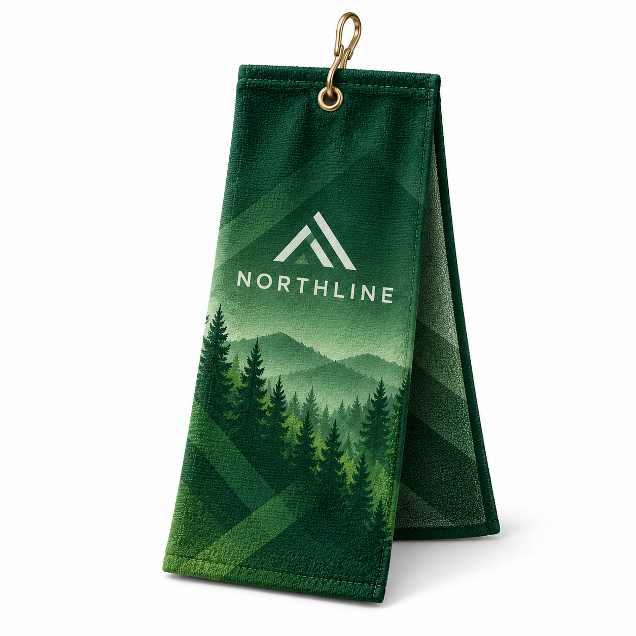 Custom corporate golf towel with hook
